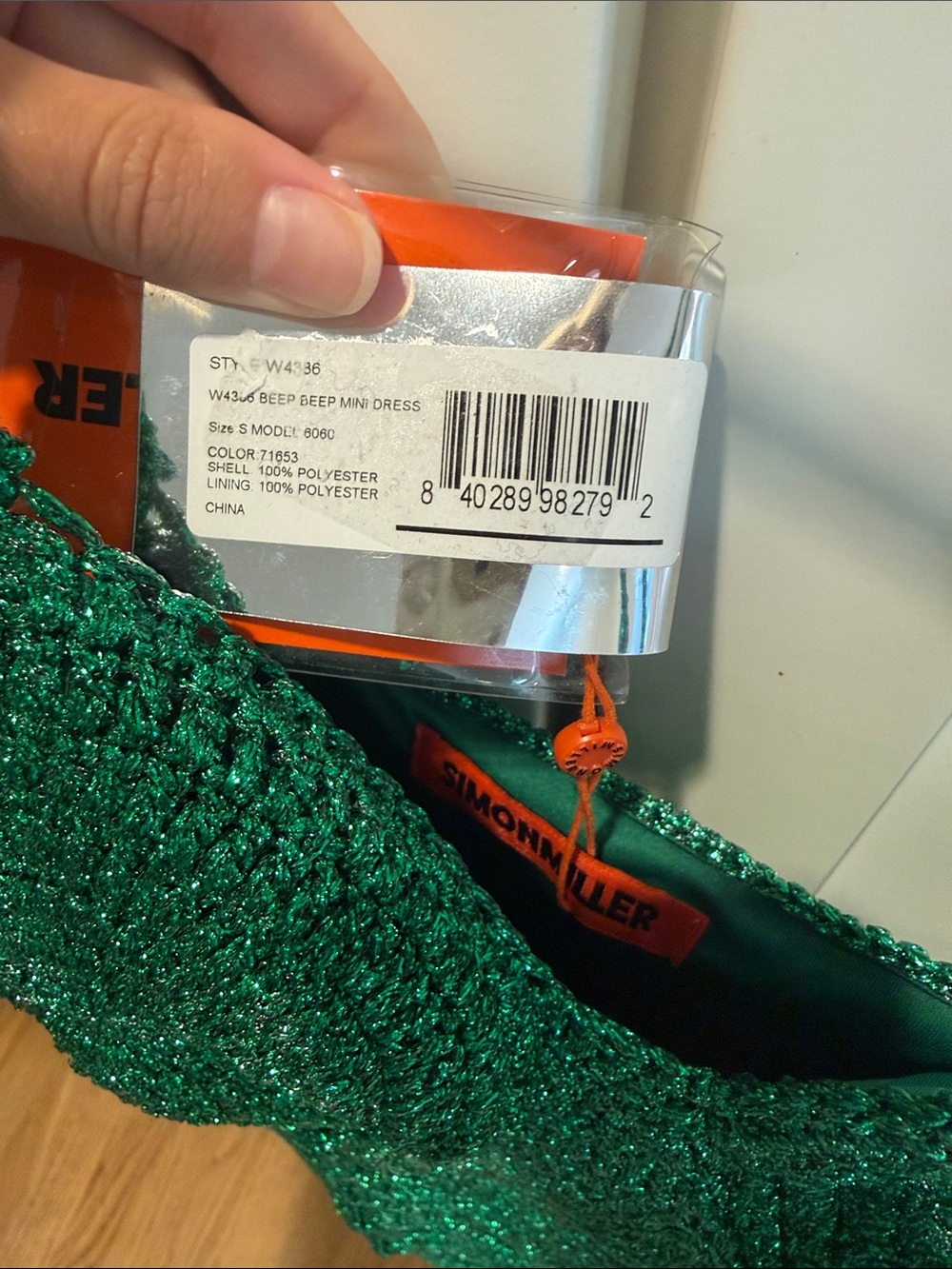 NWT Simon Miller Beep Beep Green Mini Dress - Picture 6 of 7